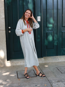 Vestido FRUFRU riscas azuis