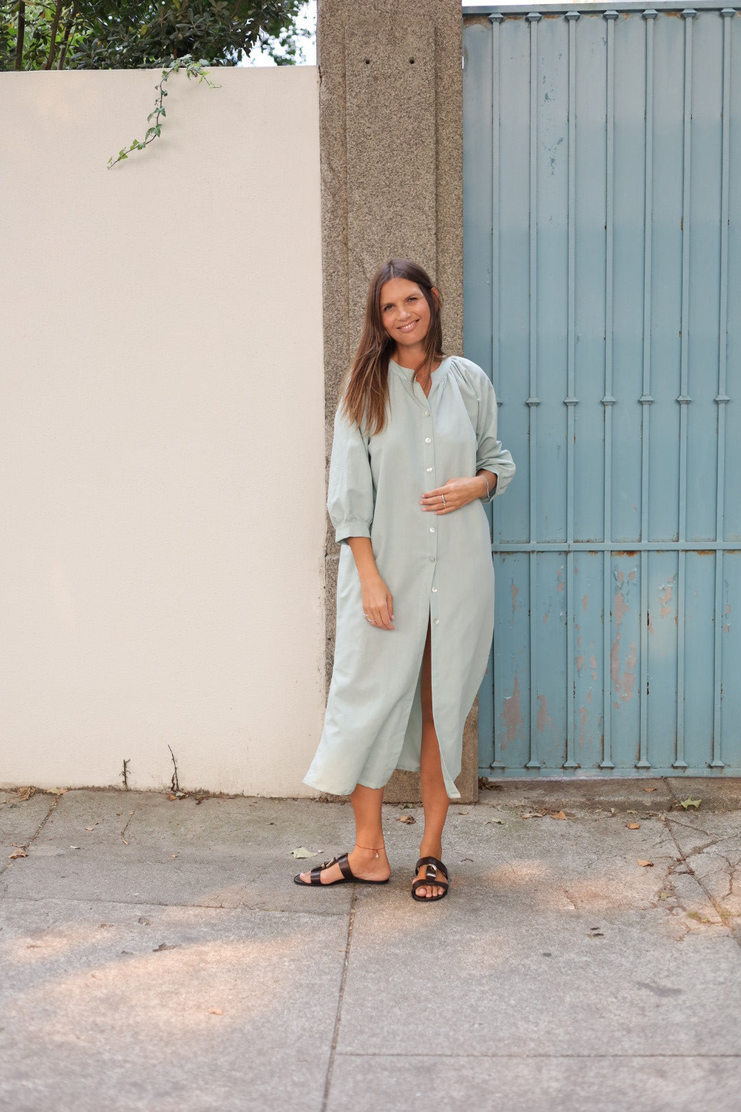 Vestido FRUFRU verde água