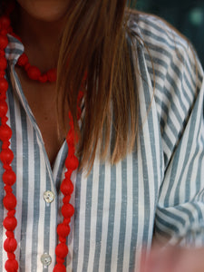 Vestido FRUFRU riscas azuis