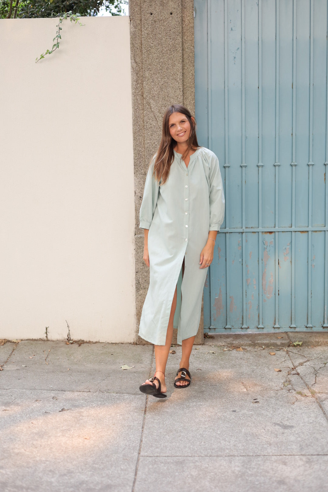 Vestido FRUFRU verde água